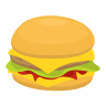 Cheeseburger, single patty, with condiments and vegetables