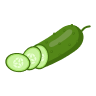 Cucumber with peel raw